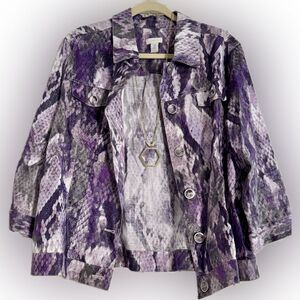 Gorgeous Chico’s purple jacket!